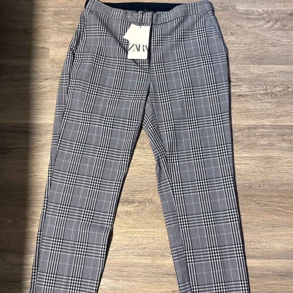 NWT Zara Plaid Trouser Pants